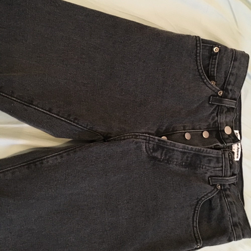 American apparel button fly  high waist jeans